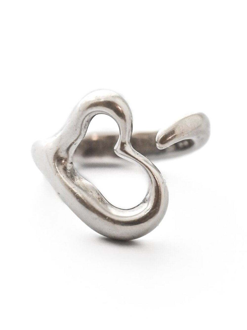Authentic Vintage Tiffany & Co. Elsa Peretti Open Heart Ring Sterling Silver